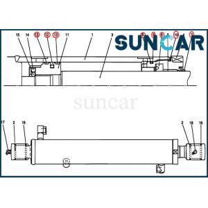 China PV01V00045R300 Bucket/ Dozer Blade Seal Kit For Case CX27B CX17B Cylinder Service Kit on sale