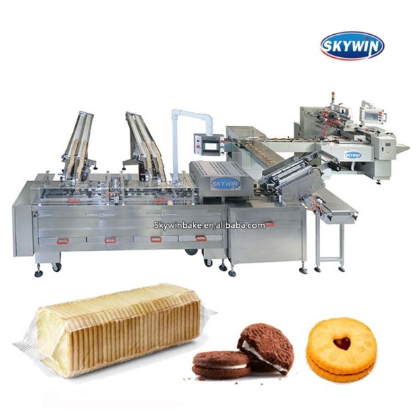 Quality Automatic Two Line Sandwich Biscuit Machine Easy To Operate for sale