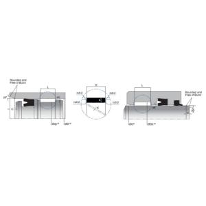 KLT Carbon Filled PTFE Guide Strip Hydraulic Guiding Elements