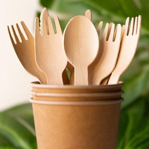 Buy cheap Custom Sustainable Disposable Compostable Wooden Cutlery With OEM ODM Service product