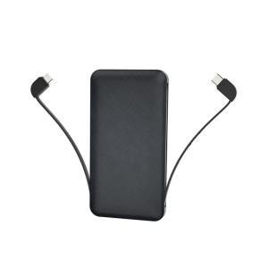 Inbuilt Cable 10000mAh 210g Ultra Slim Power Bank