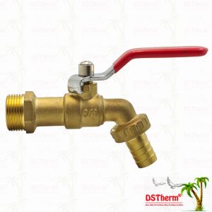 Buy cheap Gold Plated Heavy Duty Classic Red Iron Handle Bibcocks Water Spout Faucet Spigot Water Tap 3/4 from wholesalers