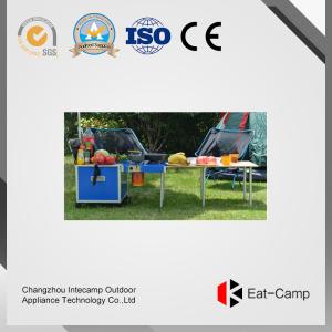 Buy cheap 3 KW * 2 Outdoor Cooking Station Of EATCAMP Foldable Table Double With Gas Cylinder Stoves For BBQ Party from wholesalers