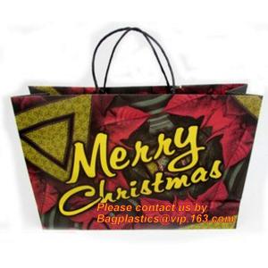 hot selling top quality luxury paper shopping bag carrier paper bag with ribbon