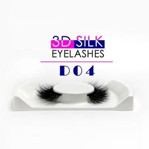 Natural Black 3D Silk Eyelashes High Flexibility 100% Handmade Craft