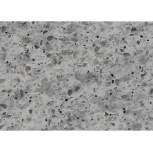 Buy cheap Artificial Marble Look Quartz Stone / Grey Galaxy Solid Surface Bathroom product