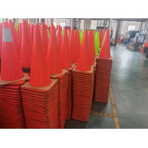 Buy cheap 100% new PVC for orange cone and recycled PVC for cover black base from wholesalers