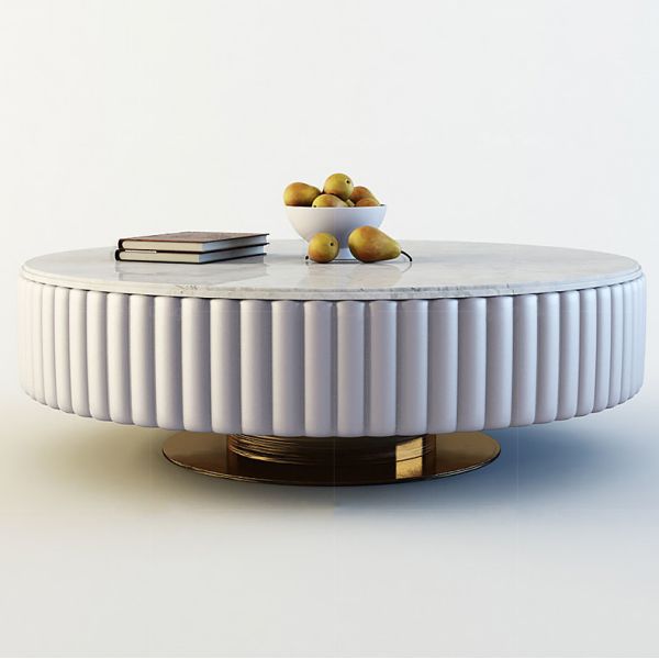 Quality Matte Customized Coffee Table Contemporary 45cm Italian Marble for sale