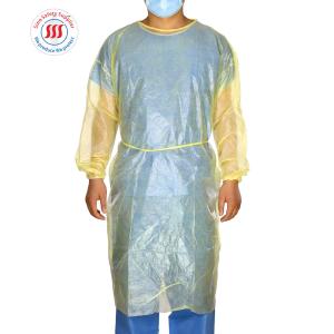 EN14126 PP PE Medical Isolation Gowns Personal Protective Hospital Isolation