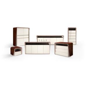 Modern Dining Room Cabinet Italian Design Veneer High Gloss Sideboard W006D7
