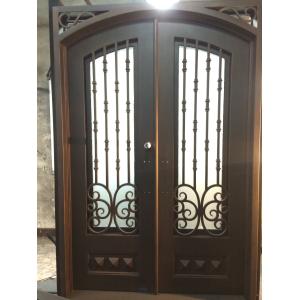Buy cheap Wrought iron door with copper finish from wholesalers