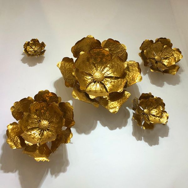 Quality Large Indoor Flower Metal Wall Art Sculpture Weather Performance for sale