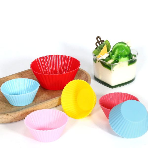 Quality Mold Muffin Cup Chocolate Pudding Silicone Cake Molds for sale