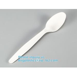 wholesale Biodegradable cPLA plastic white cutlery set,Eco-friendly Disposable