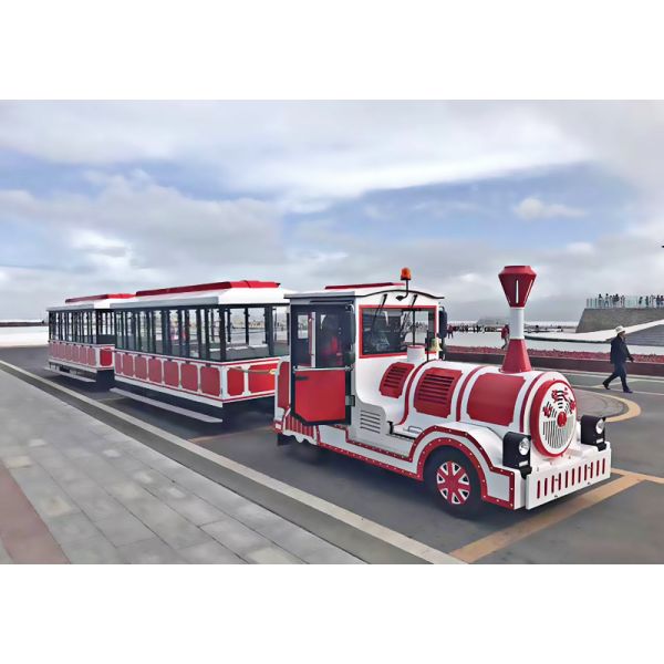 Playground Trackless Kiddie Train 20 People Trolley Bus Intelligent Electronic