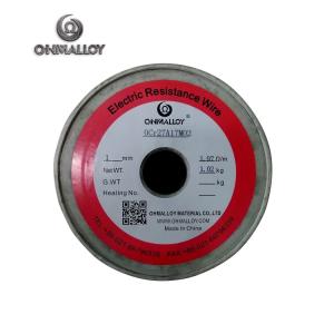 China Diameter 1.0Mm FeCrAl 0Cr27Al7Mo2 High Resistance Wire on sale