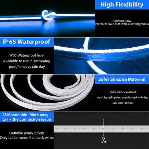 LED Neon Flex Light Smd 2835 Strip 120LEDs/m IP65 Waterproof 6x12mm Full Kit DC