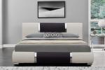 Buy cheap Minimalist Fashion Design Faux Leather Bed Black And White Pu Curve Bedstead from wholesalers