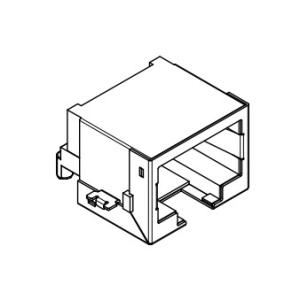 Buy cheap Tab Down 615108150221R Shielded Modular Jack THR Mid-Mount from wholesalers