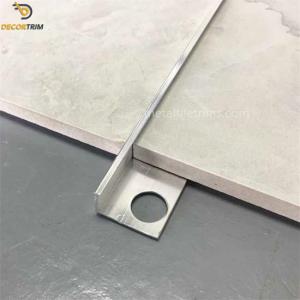 China 10mm Aluminium Straight Edge Trim , Silver L Shaped Metal Edging ODM on sale