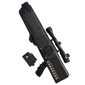 Buy cheap Long Range 1.5KM 8 Channel Portable Anti Drone Jammer Gun Wideband Interference from wholesalers