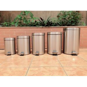 Buy cheap Bin 30l 40l Stainless Steel Trash Can for Kitchen Steel Trash Can Foot Operated Pedal Trash Bin from wholesalers