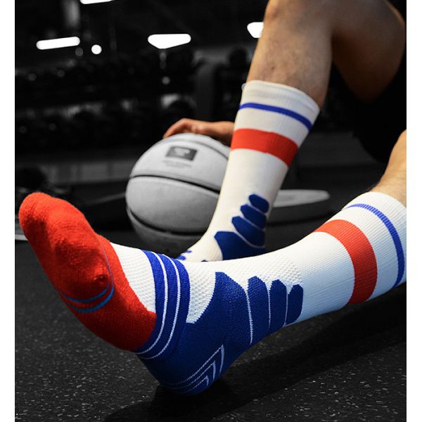 Custom Terry Cushioned Basketball Socks Colorful Athletic Performance Socks
