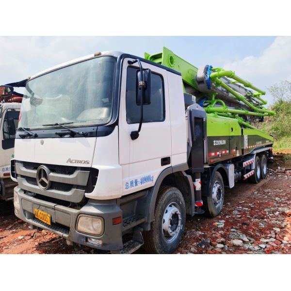 Buy cheap 13670*2500*4000mm 4 Boom Sections Used Concrete Boom Pump Truck with Mercedes Chassis from wholesalers