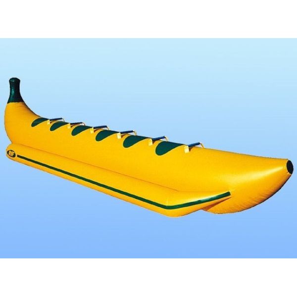 Quality Yellow Inflatable Boat Toys 6 Person Towable Banana Water Game Tube for sale