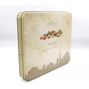 Buy cheap OEM Chocolate Cake Biscuit Metal Tin Box PMS Pantone Printing from wholesalers