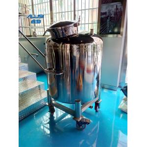 Buy cheap SUS316L Raw Milk Storage Tank movable tank with wheels from wholesalers