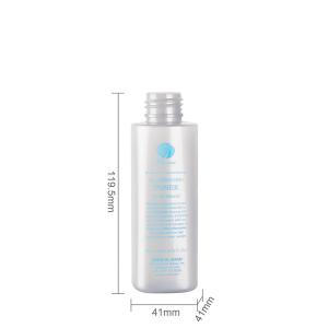 4 OZ RPET PET Cosmetic Plastic Bottles With PP Screw Cap Custom Silver Color