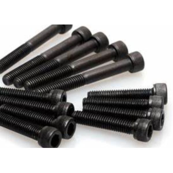 Quality Black Zinc Plated Galvanized Carbon Steel Full Threaded Hexagon Socket Cap Head Screw With Knurled DIN912 for sale