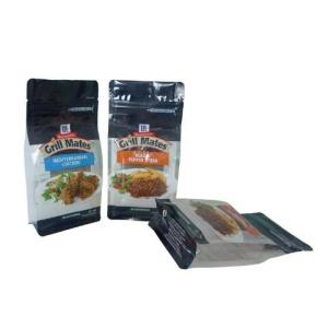 Buy cheap Food Grade Flat Bottom Clear Side Gusset Resealable Custom Printed Beef Jerky Packaging Bag With k from wholesalers