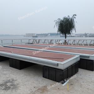 Buy cheap WPC Decked Aluminum Floating Docks For Marina Boat Yacht Floating Pontoon Mooring Cleats Included from wholesalers