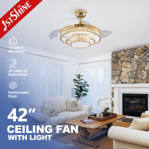 Buy cheap Modern Design 42Inch Crystal Ceiling Fans with Three Color Changes and Remote Control from wholesalers