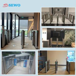 TCP/IP/R485 Communication Outdoor Turnstile Security Gate with Card Reader and