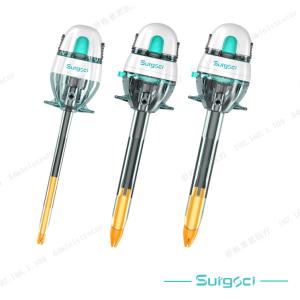 China Retractable Blade Tip Laparoscopic Disposable Bladed Trocar with Sheath on sale