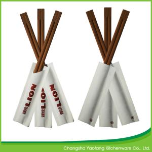 Buy cheap Double Chinese Bamboo Chopsticks 24cm Disposable Carbonized Open Paper Packing from wholesalers