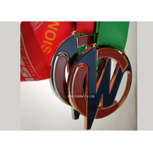 Buy cheap Personalized Ribbon Awards Medals Die Casting Soft Enamel Inner Cut from wholesalers