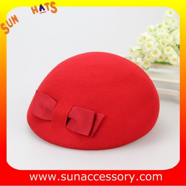 Hot sale Fashion 100% Australia wool felt ladies beret hats ,Red beret hats with adjustable band