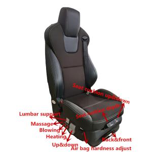 Buy cheap Air Suspension Heating Bus Driver Seat Slidable 545mm Width from wholesalers