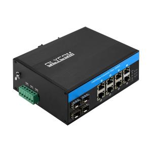 Buy cheap Waterproof 8 Port Network Switch Gigabit Rugged Ethernet Switch With 4 Fiber Ports from wholesalers