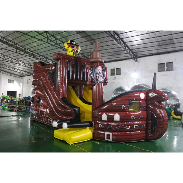 Buy cheap Anti - UV Kids Backyard Inflatable Pirate Ship With Bouncy Slide Castle from wholesalers