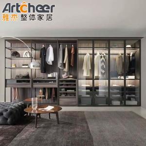 Open Door Floor To Ceiling Modern Walk In Wardrobe Experience The Height Of