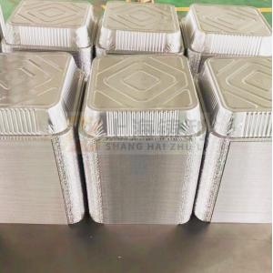 Automatic 24KW Silver Plate Aluminium Food Container Making Machine 3800MM