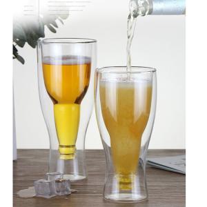 Buy cheap 300ml Modeling Double Beer Borosilicate Glass Cup from wholesalers