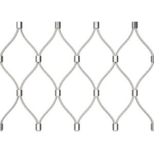 China 2.5cm Stainless 316 Steel Cable Mesh Ferrule Diamond For Stair Railing on sale