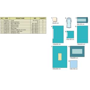 Buy cheap SMS PP PE Vertebra Orthopedic Drape With Level 3 Gown Green Blue from wholesalers