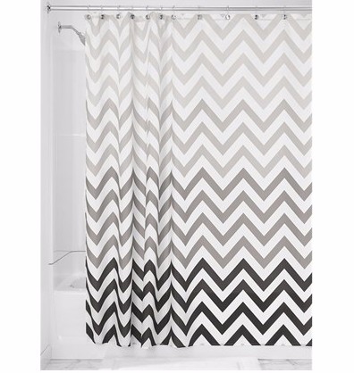 Gradient Water Repellent Fabric Shower Curtain